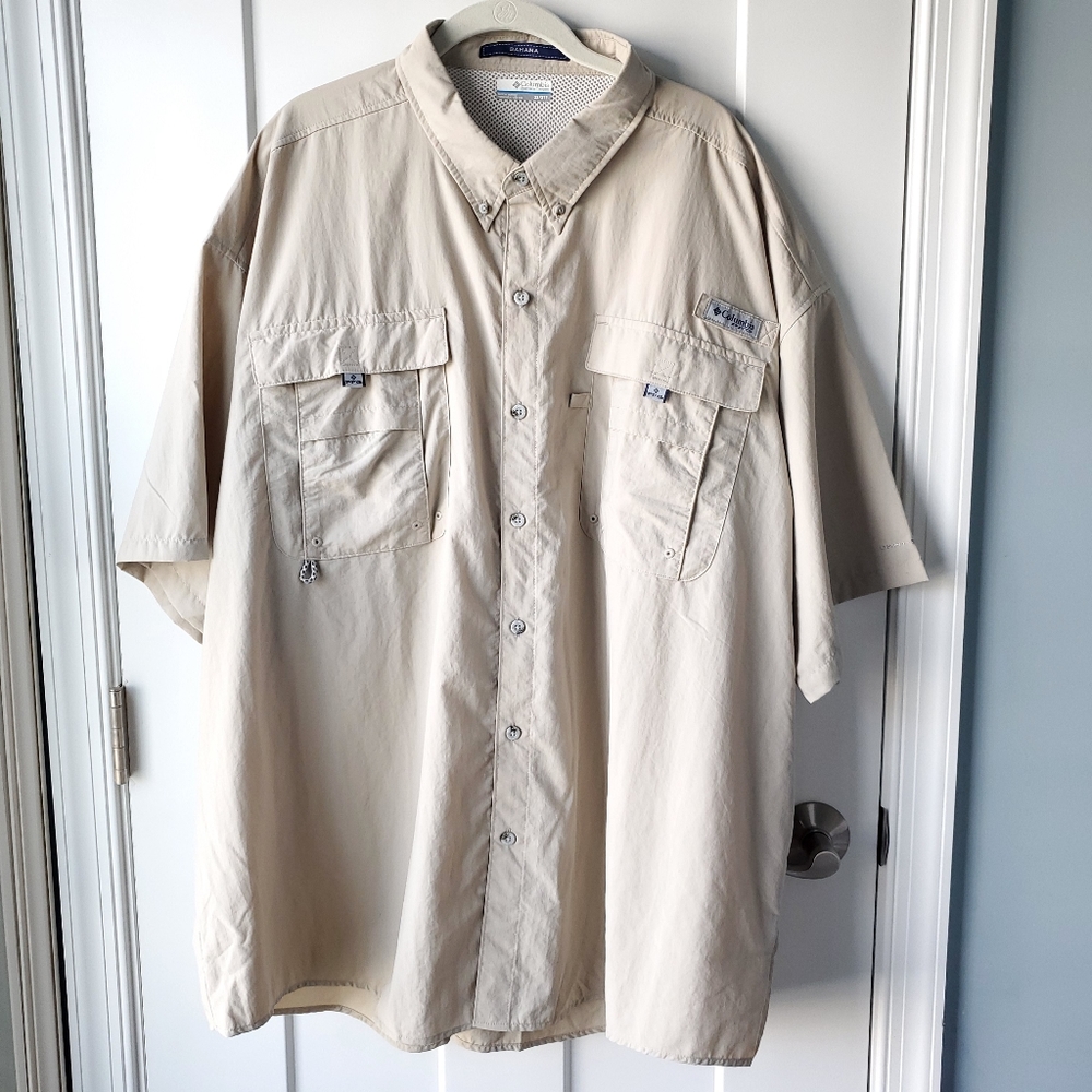 Columbia Men’s PFG Bahama Short Sleeve Lightweight Fishing Shirt Size 3X